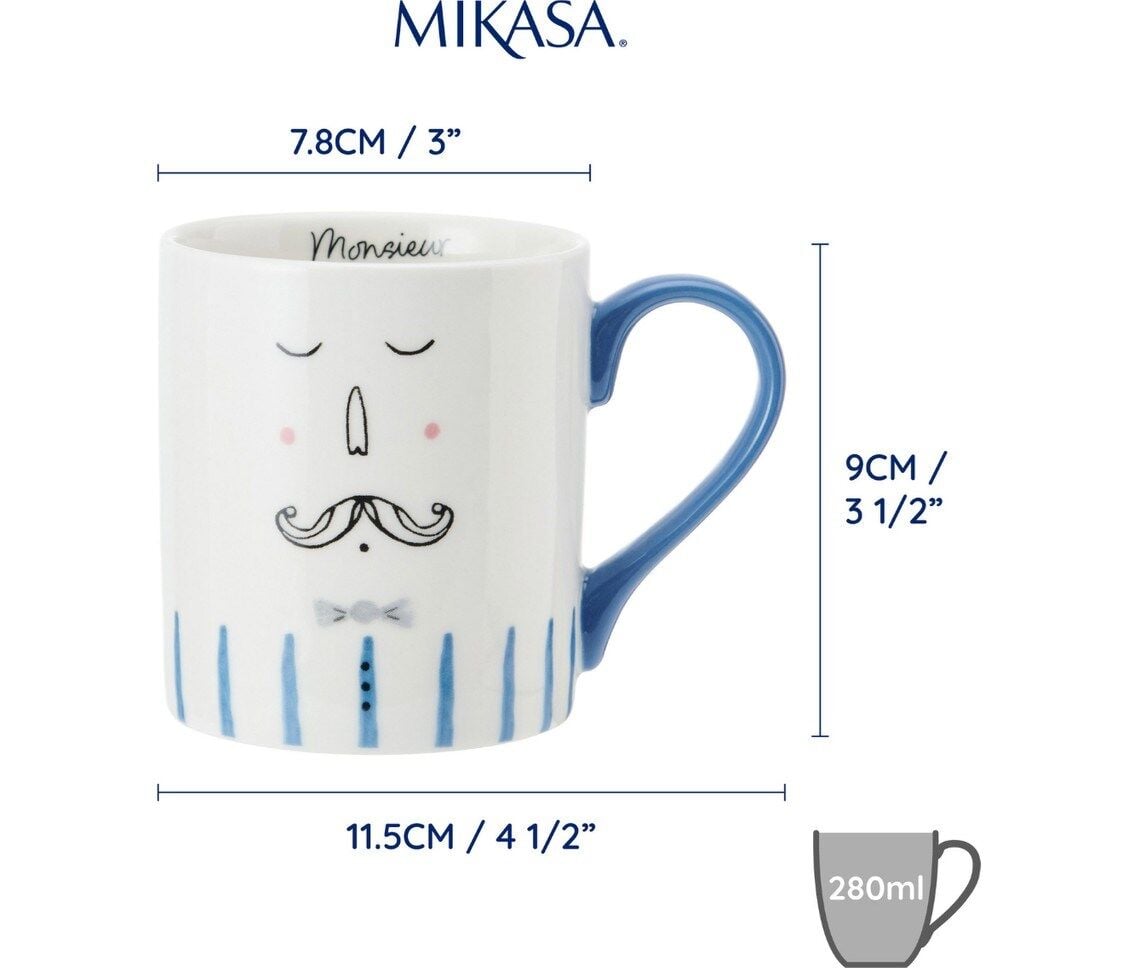 Fine China 280ML Düz Taraflı Kupa Mösyö