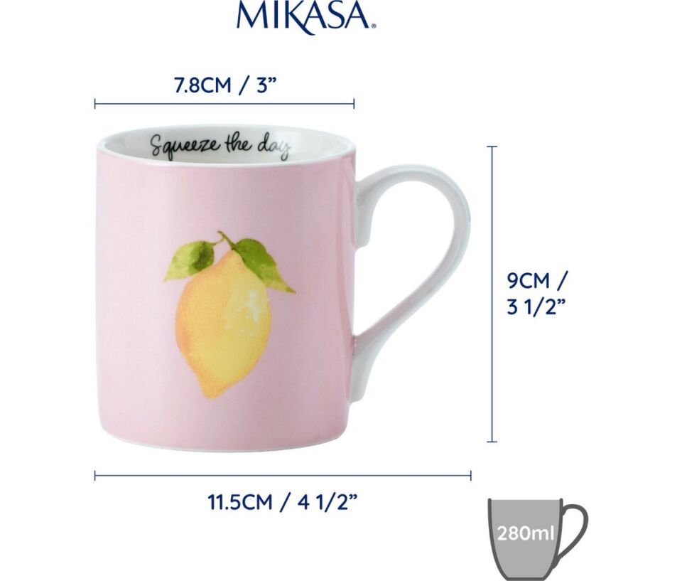 Fine China 280ML Düz Taraflı Kupa Limon