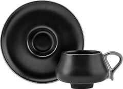 Karaca Senior Siyah 2 Kişilik Kahve Fincan Takımı 90 ml