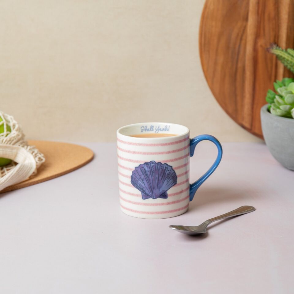 Fine China 280ML Düz Taraflı Kupa Deniz Kabuğu