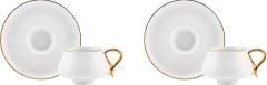 Karaca Senior Beyaz 2 Kişilik Kahve Fincan Takımı 90 Ml