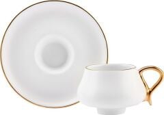 Karaca Senior Beyaz 2 Kişilik Kahve Fincan Takımı 90 Ml