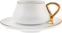 Karaca Senior Beyaz 2 Kişilik Kahve Fincan Takımı 90 Ml