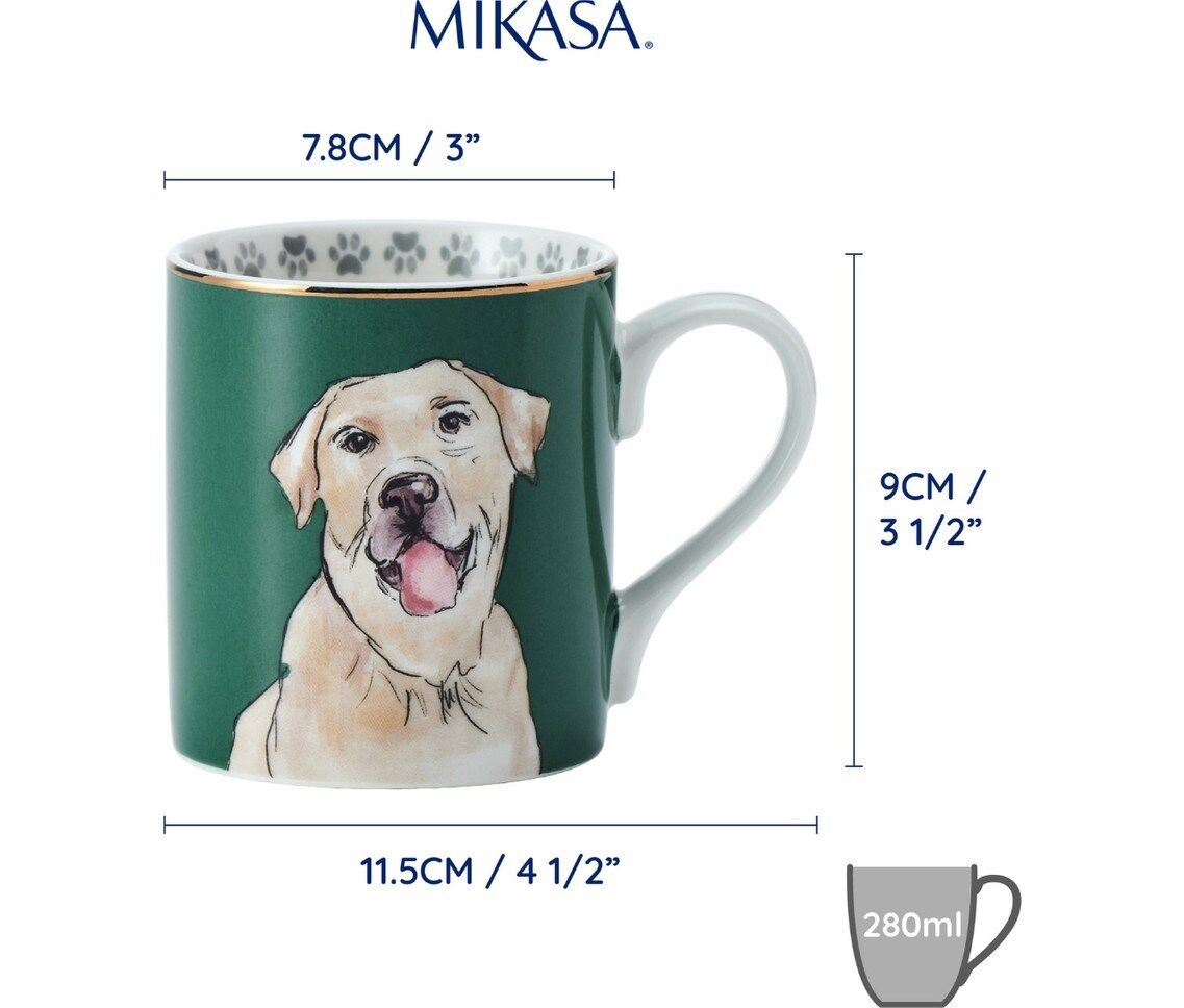 Fine China 280ML Düz Taraflı Kupa Labrador