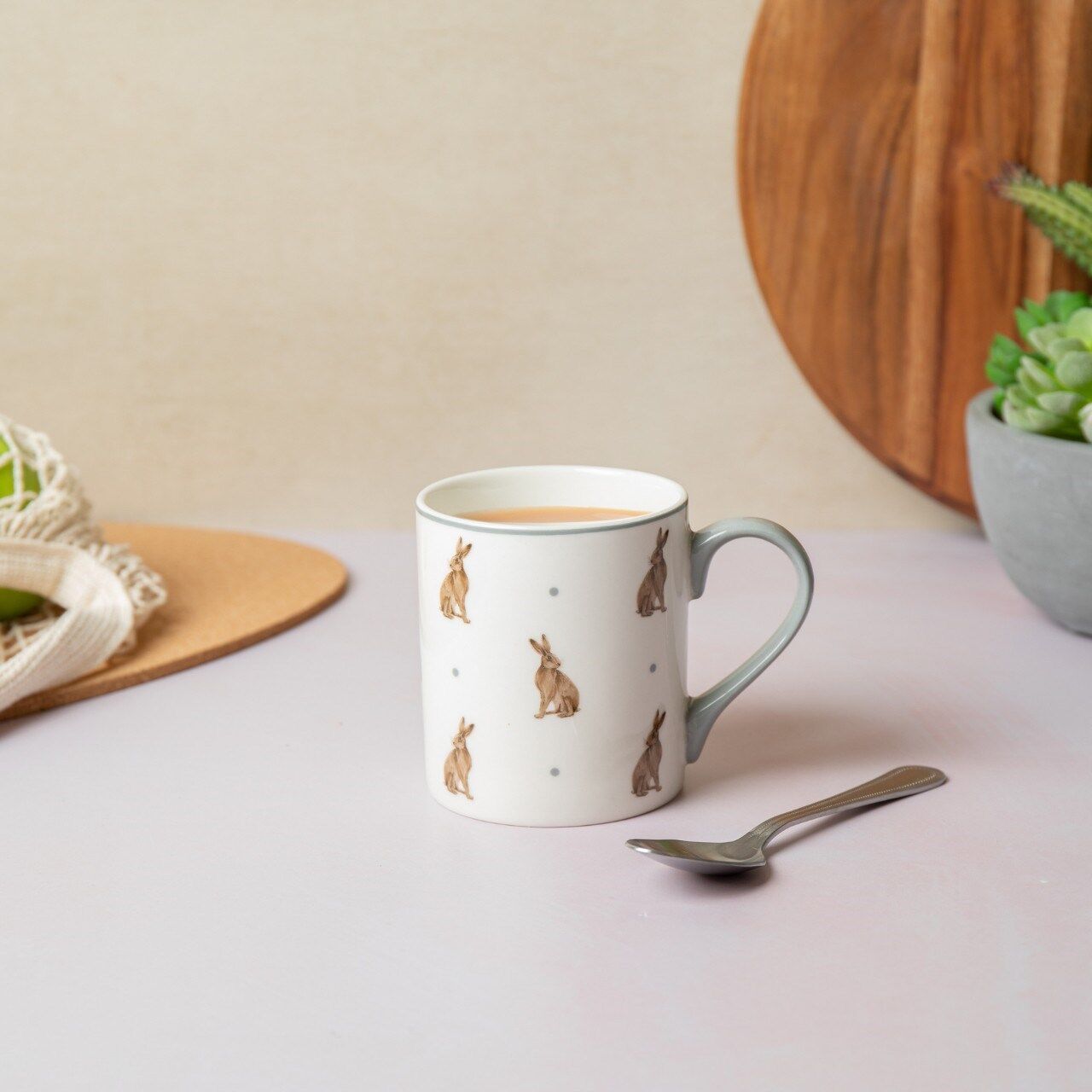Fine China 280ML Düz Taraflı Kupa Tavşan