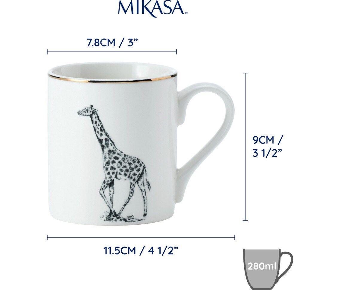 Fine China 280ML Düz Taraflı Kupa Zürafa