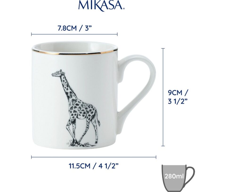 Fine China 280ML Düz Taraflı Kupa Zürafa