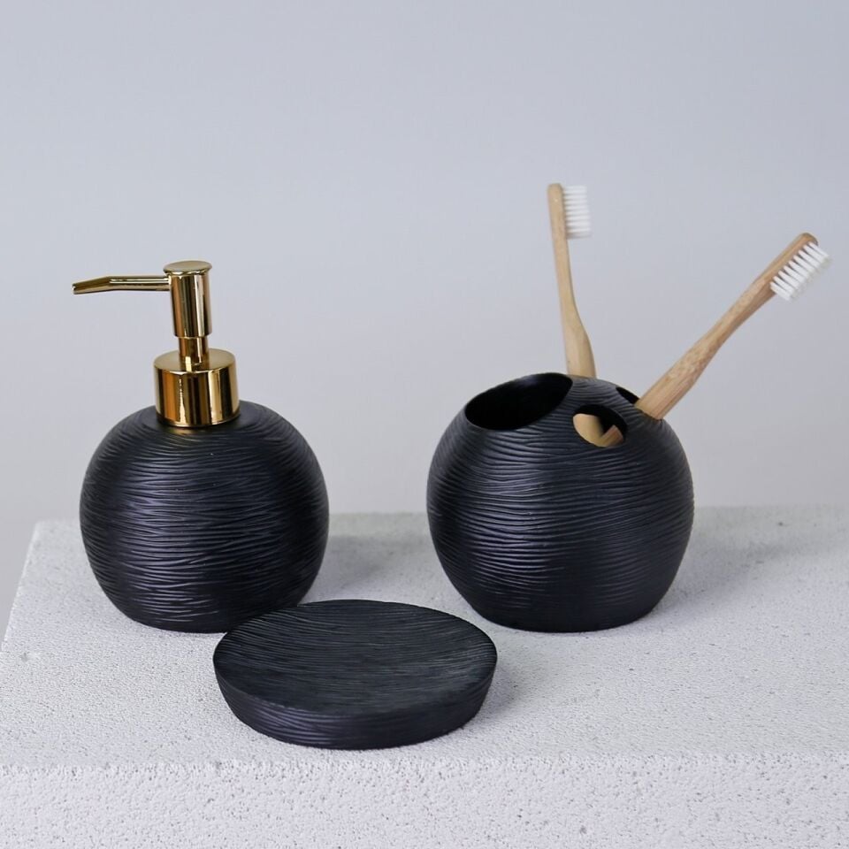 Selim Planet Banyo Seti Siyah