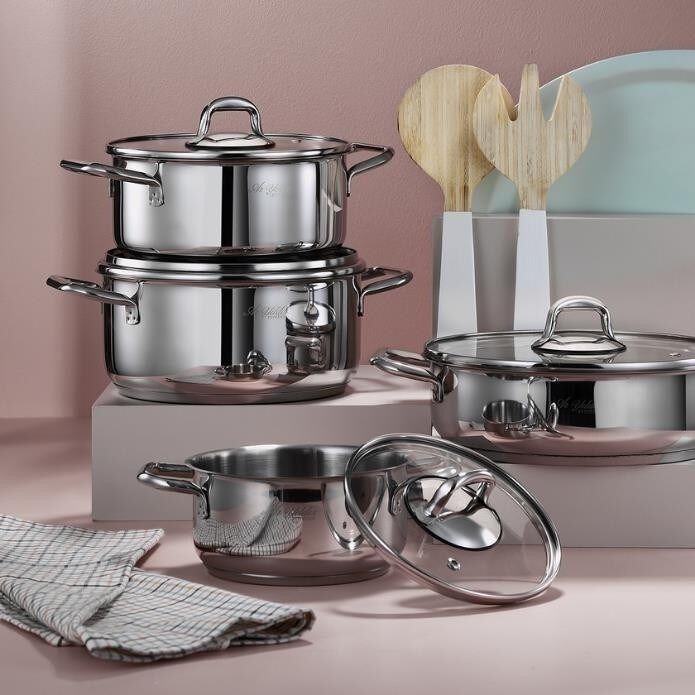 Aria Plus 8 Parça Tencere Set (18-20-22-24)