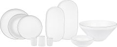 Karaca Streamline New Satürn Platin 59 Parça 12 Kişilik Porselen Yemek Takımı