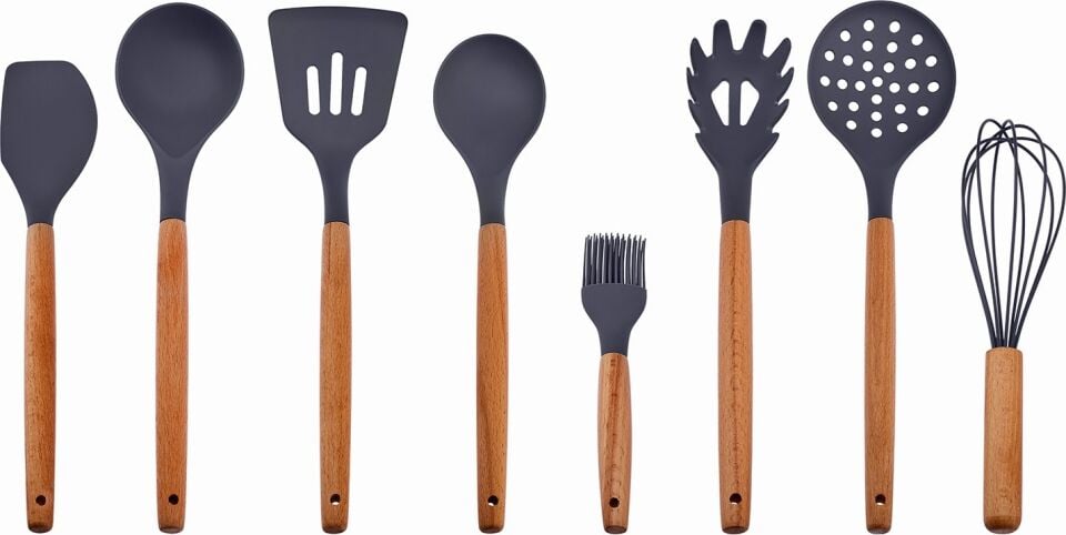 Karaca Burby Gri 14 Parça Standlı Servis ve Bıçak Seti