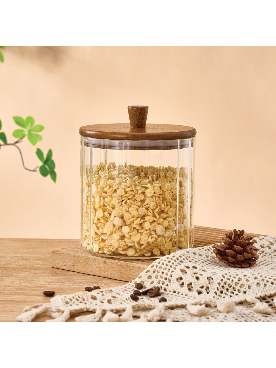 Mien Cam Kavanoz Valore Akasya Kapak 1670 Ml