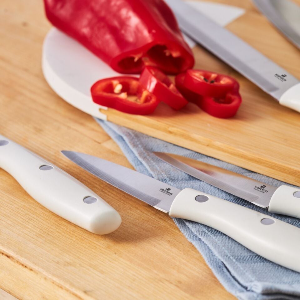 Karaca Mastercut Krem 6 Parça Standlı Bıçak Seti