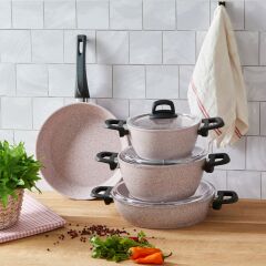 Emsan Oasis-S Lavander 7 Parça Granit Tencere Seti