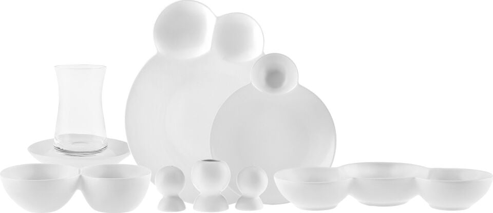 Karaca Streamline Blow New Bone 26 Parça 6 Kişilik Kahvaltı/Servis Takımı