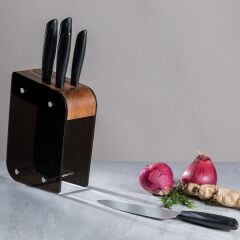 Emsan Kumsal Siyah 6 Parça Standlı Bıçak Seti