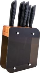 Emsan Kumsal Siyah 6 Parça Standlı Bıçak Seti