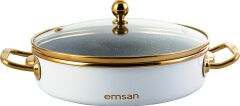 Emsan Troy Kapaklı Sahan Beyaz 20 cm