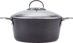 Emsan Indüksiyon Tabanlı Nostalji 7 Parça Granit Tencere Seti Siyah