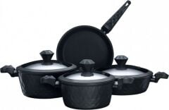 Karaca Bio Diamond Antibakteriyel İndiksiyon Tabanlı Kulplu 7 Parça Tencere Seti