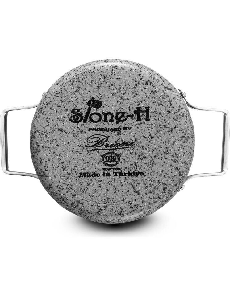 Stone-age 32 Cm Çizilmez Yanmaz Yapışmaz Indüksiyonlu Derin Tencere