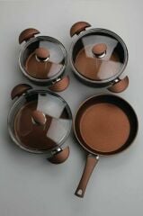 Porland Santino Bronz Tencere Takımı 7 Parça