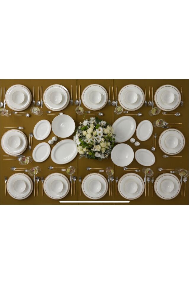 Monarch Gold 60 Parça 12 Kişilik Bone China Yemek Takımı