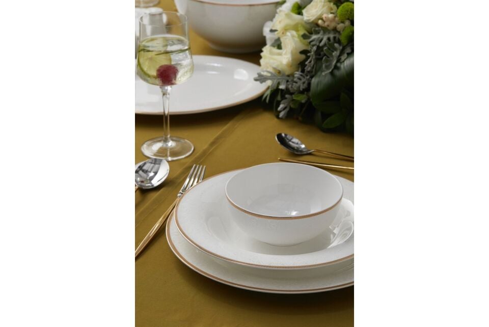 Monarch Gold 60 Parça 12 Kişilik Bone China Yemek Takımı