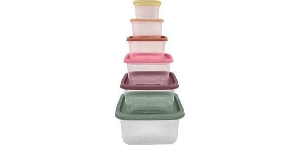 Tommy Light 6'lı Renkli Saklama Kabı Seti Bpa'sız Sağlıklı Plastik Sızdırmaya Karşı Dayanıklı