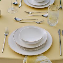 Karaca Fringe 56 Parça 12 Kişilik New Bone Kare Yemek Takımı