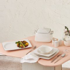 Karaca Mandy Cream 60 Parça 12 Kişilik Porselen Yemek Takımı