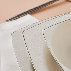 Karaca Mandy Cream 60 Parça 12 Kişilik Porselen Yemek Takımı