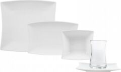 Karaca New Perfect White Porselen 26 Parça 6 Kişilik Kare Kahvaltı/Servis Takımı