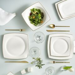 Karaca Jamie 57 Parça 12 Kişilik New Bone Yemek Takımı Gold