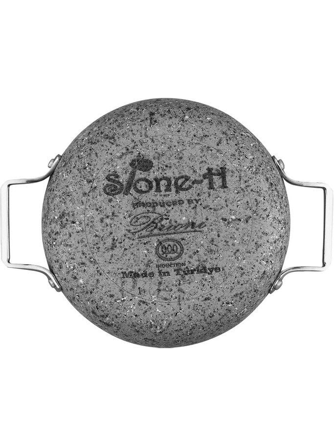 Brioni stone-H 7 Parça Çizilmez Yanmaz Yapışmaz 18CM 20CM 22CM 3'lü Sahan Omlet Seti