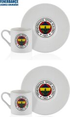 Neva N3418 Fenerbahçe Lisanslı Arma Logo 2'li Kahve Fincan Takımı