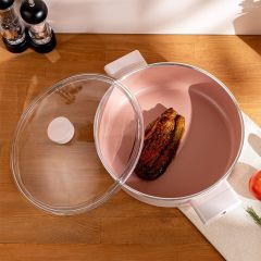 Emsan Swiss Crystal Pembe Karnıyarık Tenceresi 30 cm