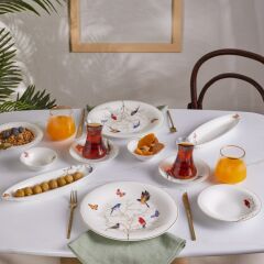Karaca Grace Fine Pearl 26 Parça 6 Kişilik Kahvaltı Servis Takımı White