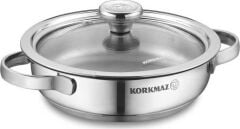Korkmaz Minika 14x4 cm Inox Omlet