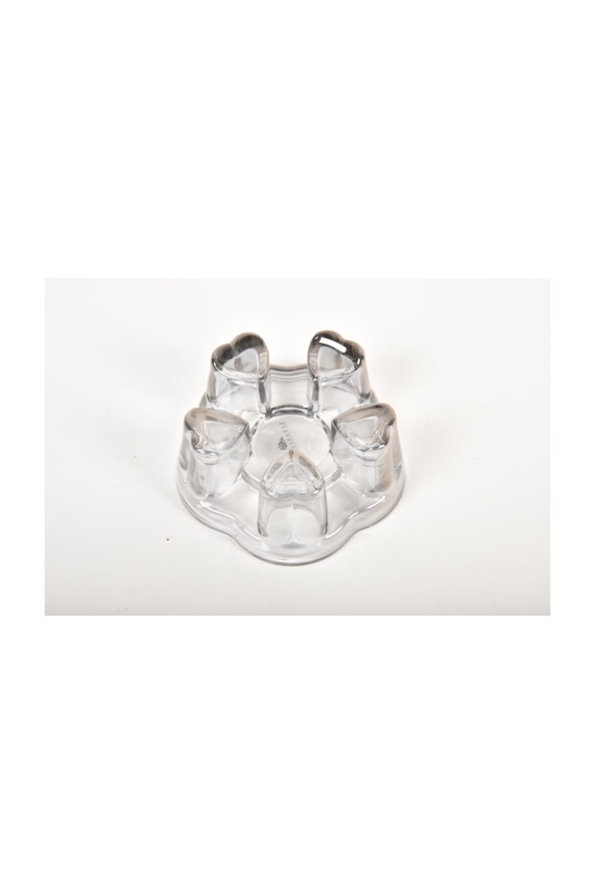 Isıtıcı Kalpli Gri Mumluk