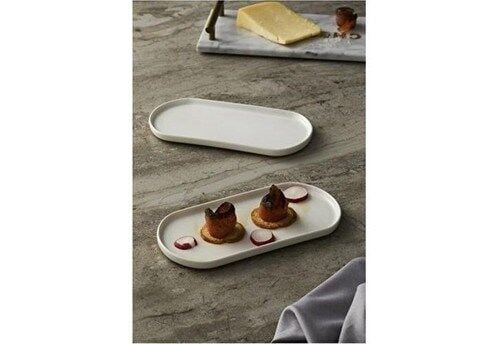 Pera 22CM 2'li Porselen Oval Sunum Tabağı