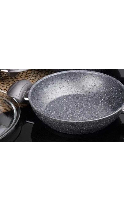 Granit 18 cm Kapaklı Sahan Gri