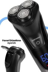 Goldmaster Captain Dijital Ekranlı Islak Kuru Ipx6 Su Geçirmez Şarjlı Tıraş Ve Favori Makinesi