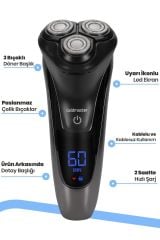 Goldmaster Captain Dijital Ekranlı Islak Kuru Ipx6 Su Geçirmez Şarjlı Tıraş Ve Favori Makinesi