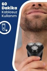 Goldmaster Captain Dijital Ekranlı Islak Kuru Ipx6 Su Geçirmez Şarjlı Tıraş Ve Favori Makinesi