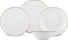 Karaca Vera Gold 24 Parça 6 Kişilik Porselen Yemek Takımı