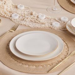 Karaca Vera Gold 24 Parça 6 Kişilik Porselen Yemek Takımı