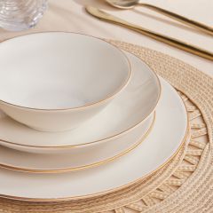 Karaca Vera Gold 24 Parça 6 Kişilik Porselen Yemek Takımı