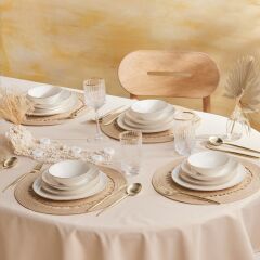 Karaca Vera Gold 24 Parça 6 Kişilik Porselen Yemek Takımı