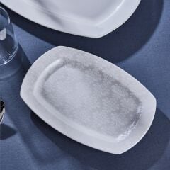 Karaca Deren Cream 60 Parça 12 Kişilik Yarım Kare Porselen Yemek Takımı